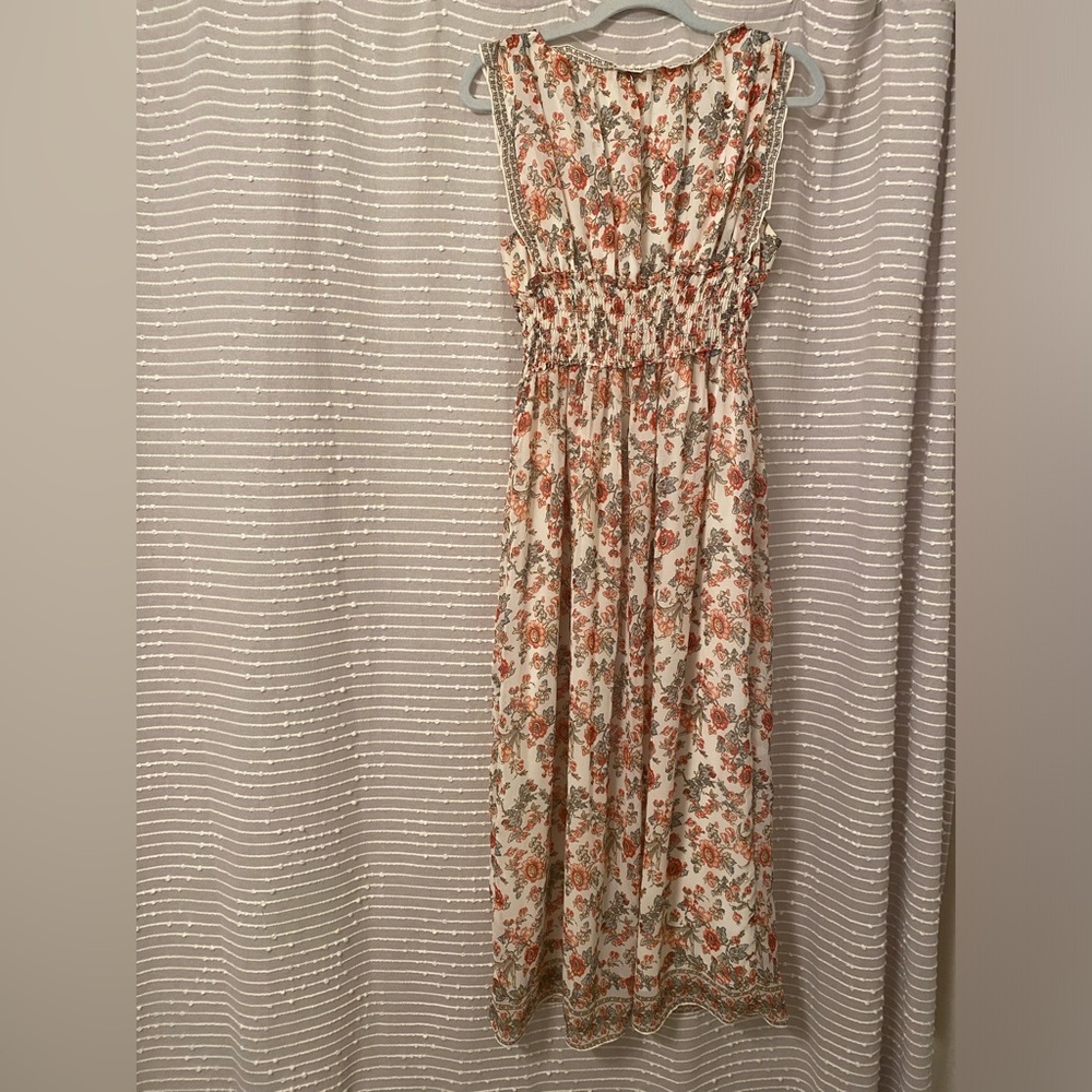 Max Studio Floral Sleeveless Tiered Maxi Dress M
